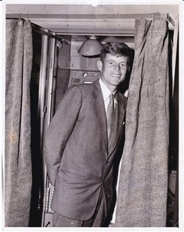 Congressman John F. Kennedy 1948 Voting Booth Original News-Service Photograph - PSA/DNA Type I 